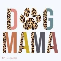 Dog Mama Leopard Paw Print Women's T-Shirt thumb 6