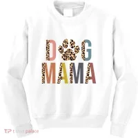 Dog Mama Leopard Paw Print Kids Sweatshirt thumb 0