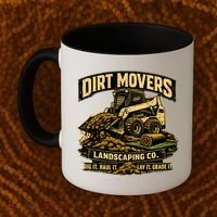 Dirt Movers Landscaping Co Dig Haul Lay Grade It Coffee Mug thumb 2