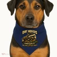 Dirt Movers Landscaping Co Dig Haul Lay Grade It USA-Made Doggie Bandana thumb 1