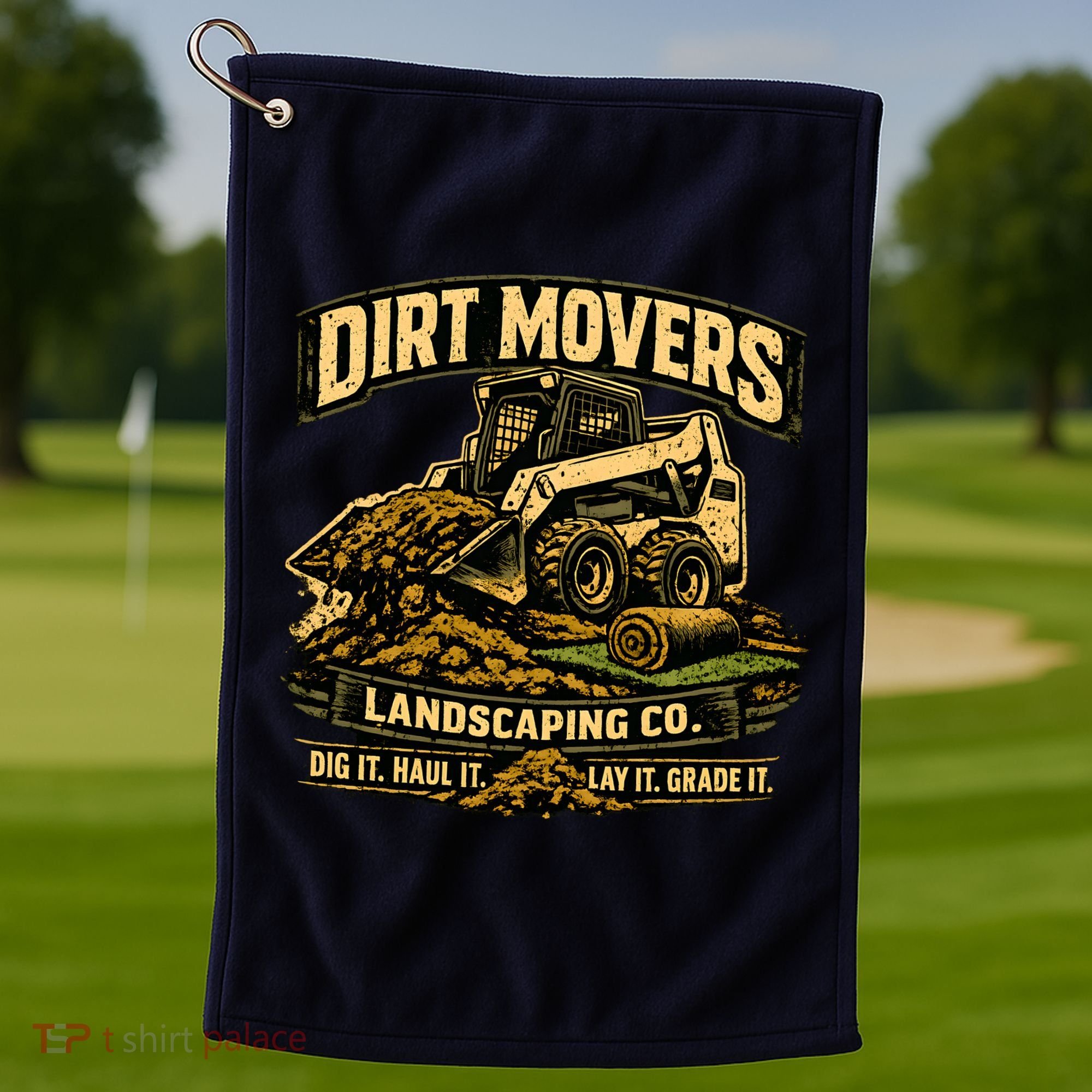 Dirt Movers Landscaping Co Dig Haul Lay Grade It Golf Towel