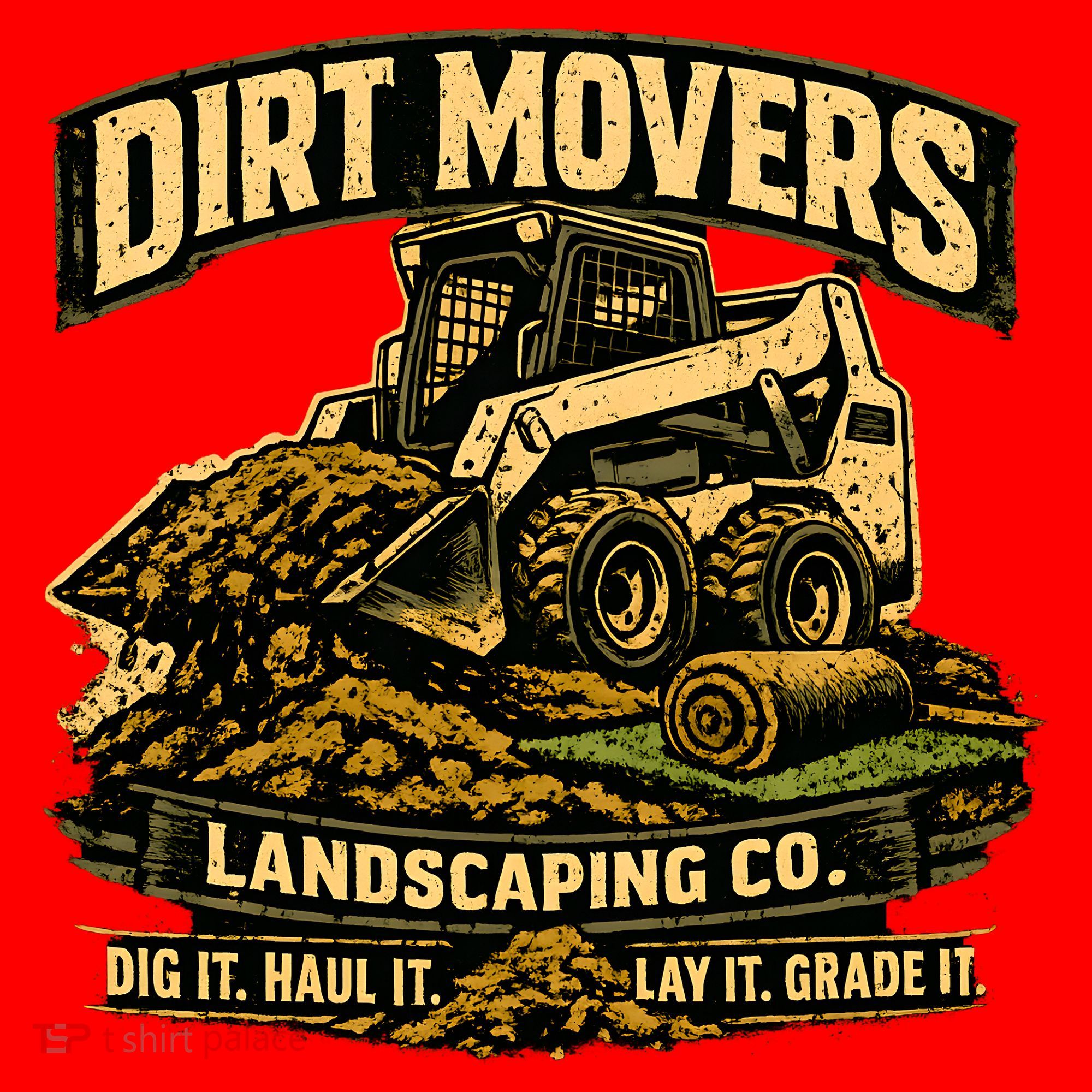 Dirt Movers Landscaping Co Dig Haul Lay Grade It Santa Hat
