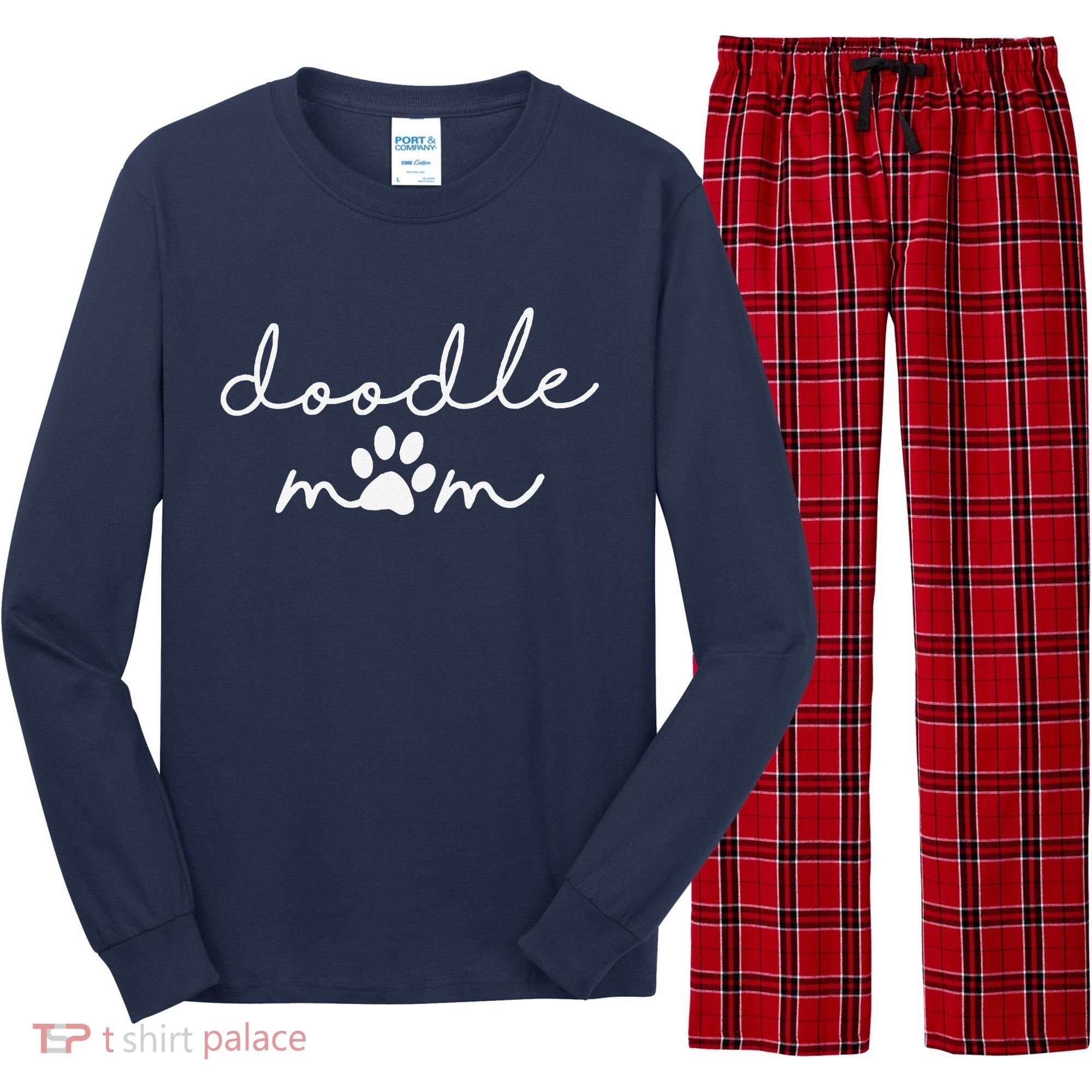 Doodle Mom Labradoodle Bernedoodle Goldendoodle Mama Long Sleeve Pajama Set