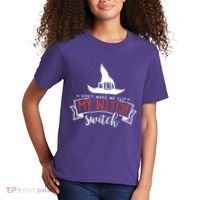 Dont Make Me Flip My Witch Switch Funny Sassy Halloweens Kids T-Shirt thumb 2