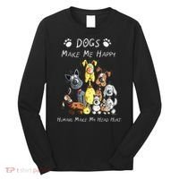 Dogs Make Me Happy Humans Make My Head Hurt Long Sleeve Shirt thumb 0