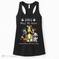 Dogs Make Me Happy Humans Make My Head Hurt Women's Tank Top thumb 0