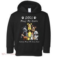 Dogs Make Me Happy Humans Make My Head Hurt Toddler Hoodie thumb 0