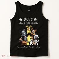 Dogs Make Me Happy Humans Make My Head Hurt Tank Top thumb 2