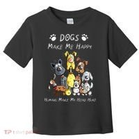 Dogs Make Me Happy Humans Make My Head Hurt Toddler T-Shirt thumb 0