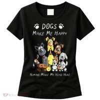 Dogs Make Me Happy Humans Make My Head Hurt Women's T-Shirt thumb 0