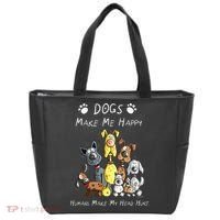 Dogs Make Me Happy Humans Make My Head Hurt Tote Bag thumb 0
