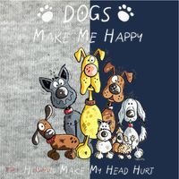 Dogs Make Me Happy Humans Make My Head Hurt Kids Colorblock Raglan Jersey thumb 2