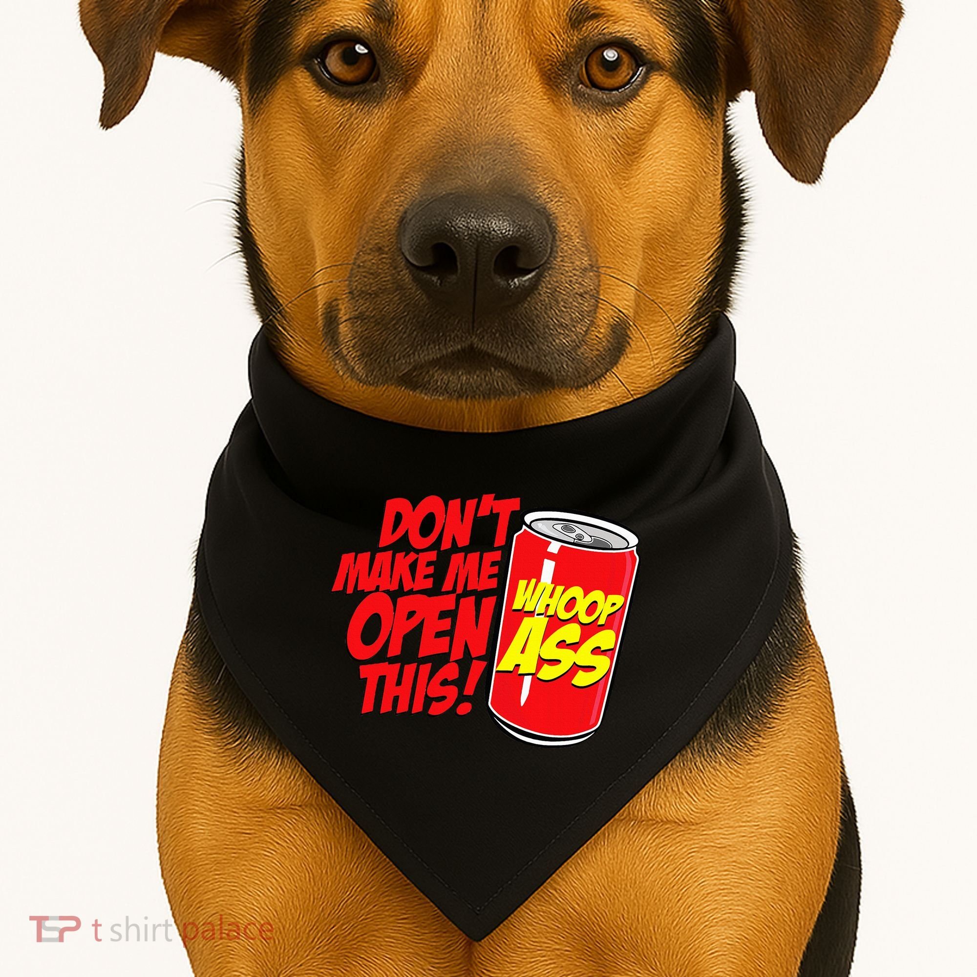 DonT Make Me Open A Can Open This Can Of Whoop Ass USA-Made Doggie Bandana