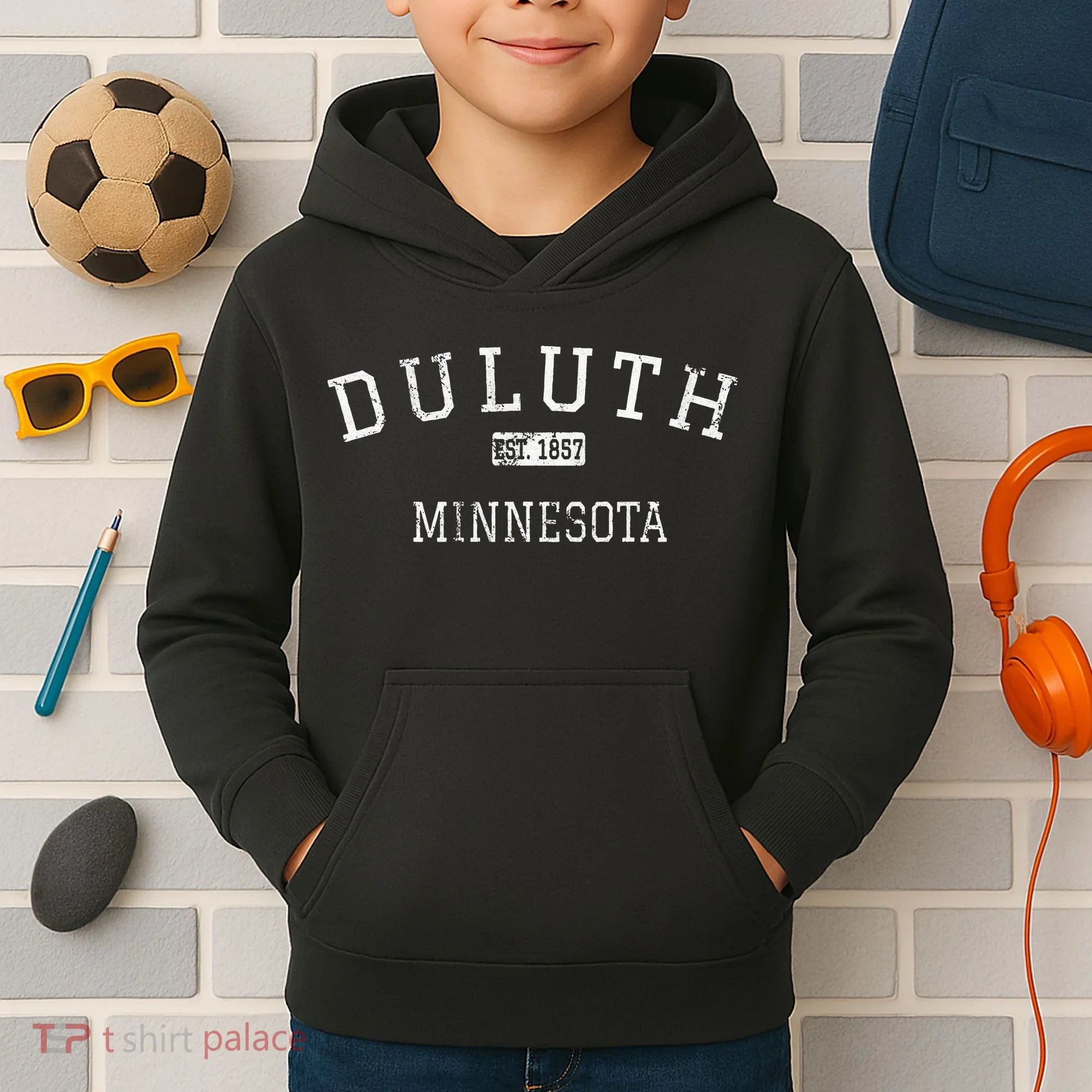 Duluth Minnesota MN Vintage Kids Hoodie