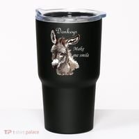 Donkeys Make Me Smile Cute Miniature Donkey Mini Donkey Gift Tumbler thumb 0