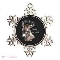 Donkeys Make Me Smile Cute Miniature Donkey Mini Donkey Gift Ornament thumb 0