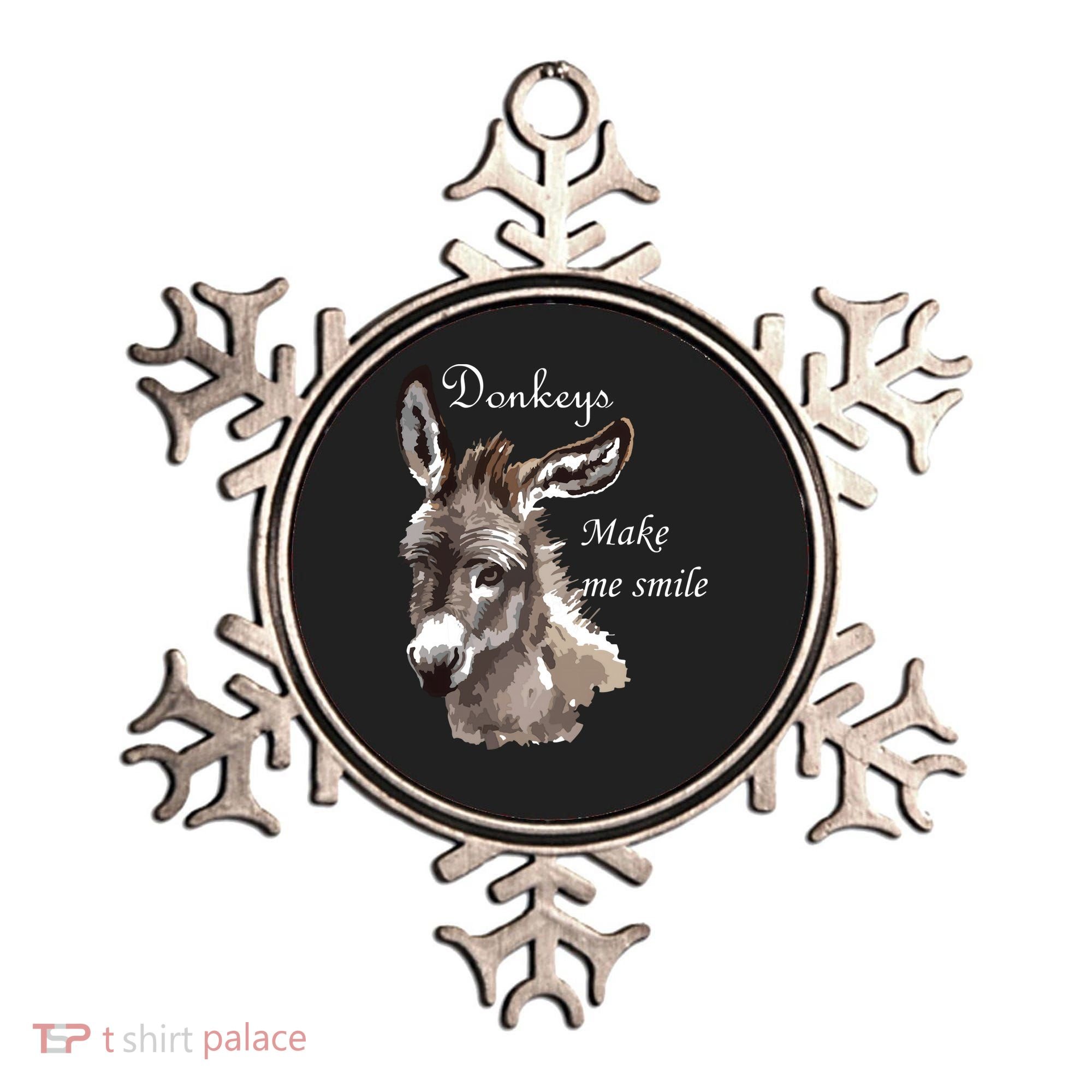 Donkeys Make Me Smile Cute Miniature Donkey Mini Donkey Gift Ornament