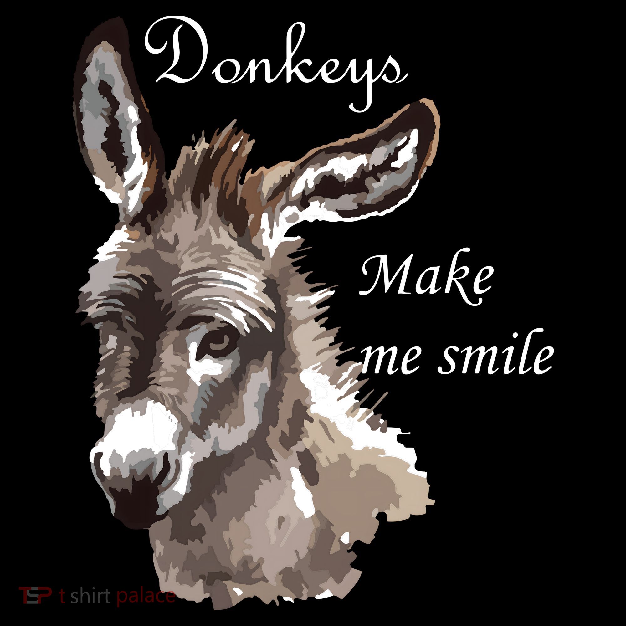 Donkeys Make Me Smile Cute Miniature Donkey Mini Donkey Gift Women's Tank Top