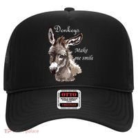 Donkeys Make Me Smile Cute Miniature Donkey Mini Donkey Gift Hat thumb 0