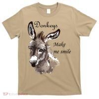 Donkeys Make Me Smile Cute Miniature Donkey Mini Donkey Gift T-Shirt thumb 0