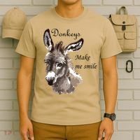 Donkeys Make Me Smile Cute Miniature Donkey Mini Donkey Gift T-Shirt thumb 6