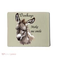 Donkeys Make Me Smile Cute Miniature Donkey Mini Donkey Gift Mousepad thumb 0