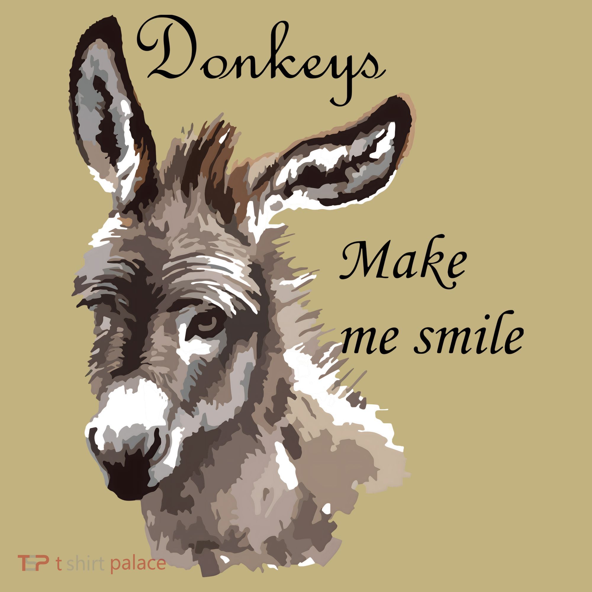 Donkeys Make Me Smile Cute Miniature Donkey Mini Donkey Gift Mousepad