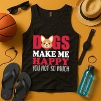 Dogs Make Me Happy You Not So Much Tank Top thumb 4
