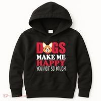 Dogs Make Me Happy You Not So Much Kids Hoodie thumb 0