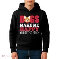 Dogs Make Me Happy You Not So Much Kids Hoodie thumb 4
