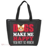 Dogs Make Me Happy You Not So Much Tote Bag thumb 0