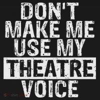 Don't Make Me Use My Theatre Voice Gift For Theater Teachers Apron thumb 3