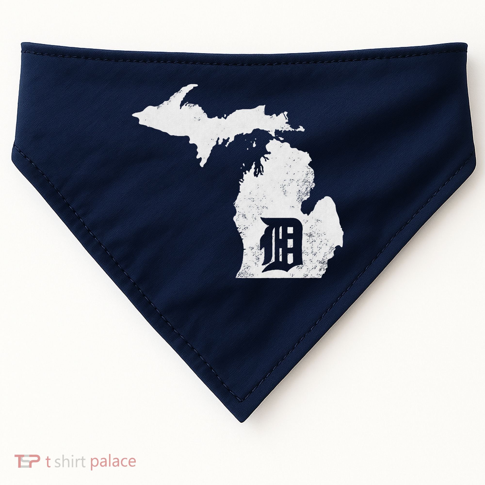 Detroit Michigan Motor City Midwest D USA-Made Doggie Bandana