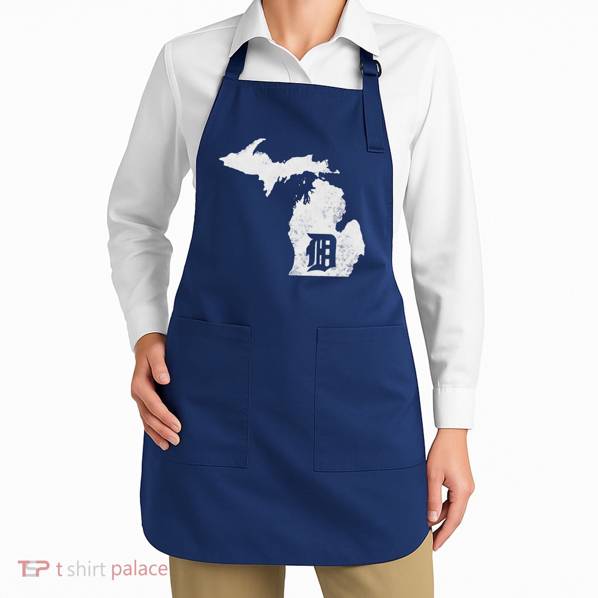 Detroit Michigan Motor City Midwest D Apron