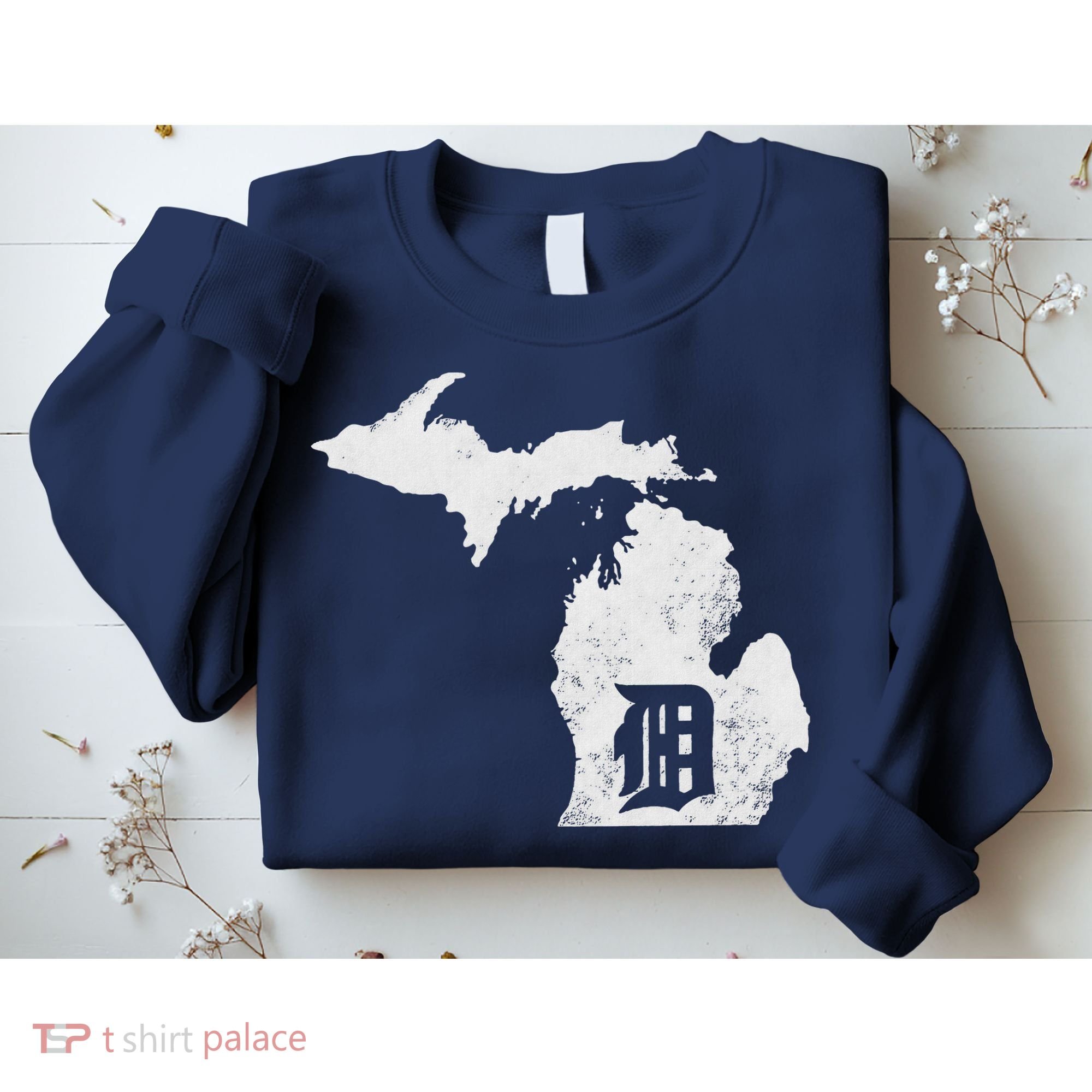 Detroit Michigan Motor City Midwest D Sweatshirt