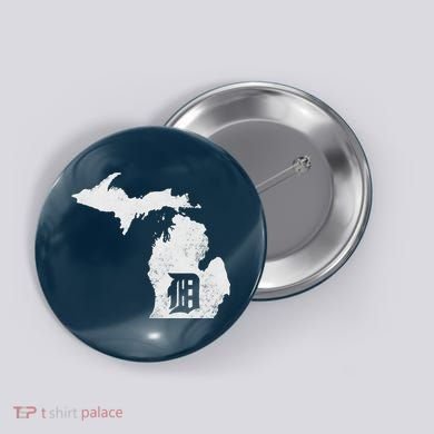 Detroit Michigan Motor City Midwest D Button