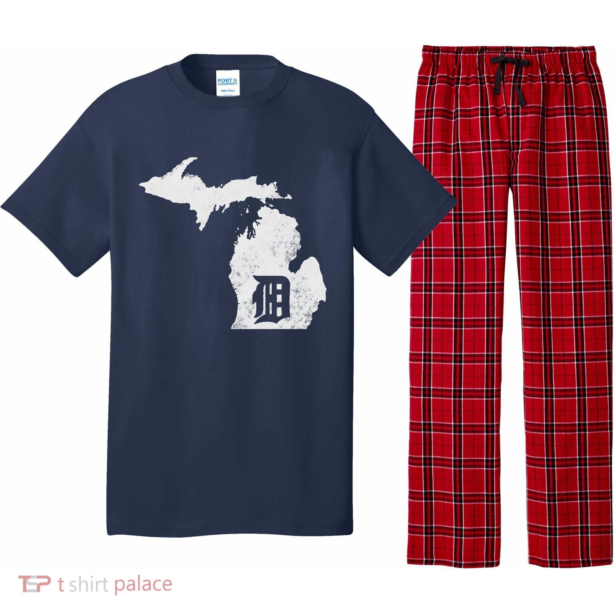 Detroit Michigan Motor City Midwest D Pajama Set