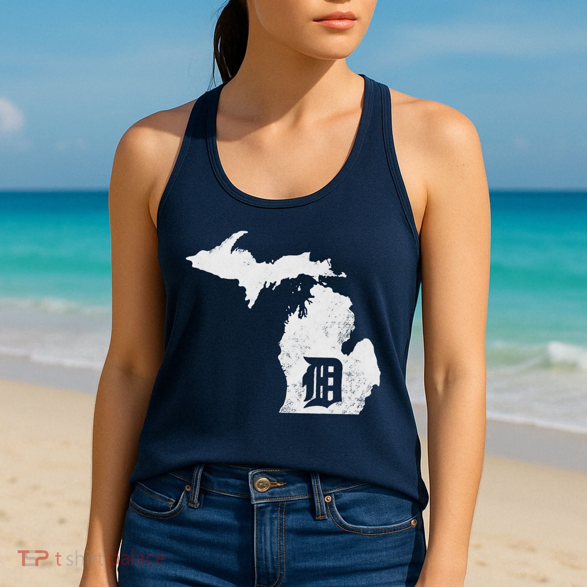 Detroit Michigan Motor City Midwest D Women's Tank Top