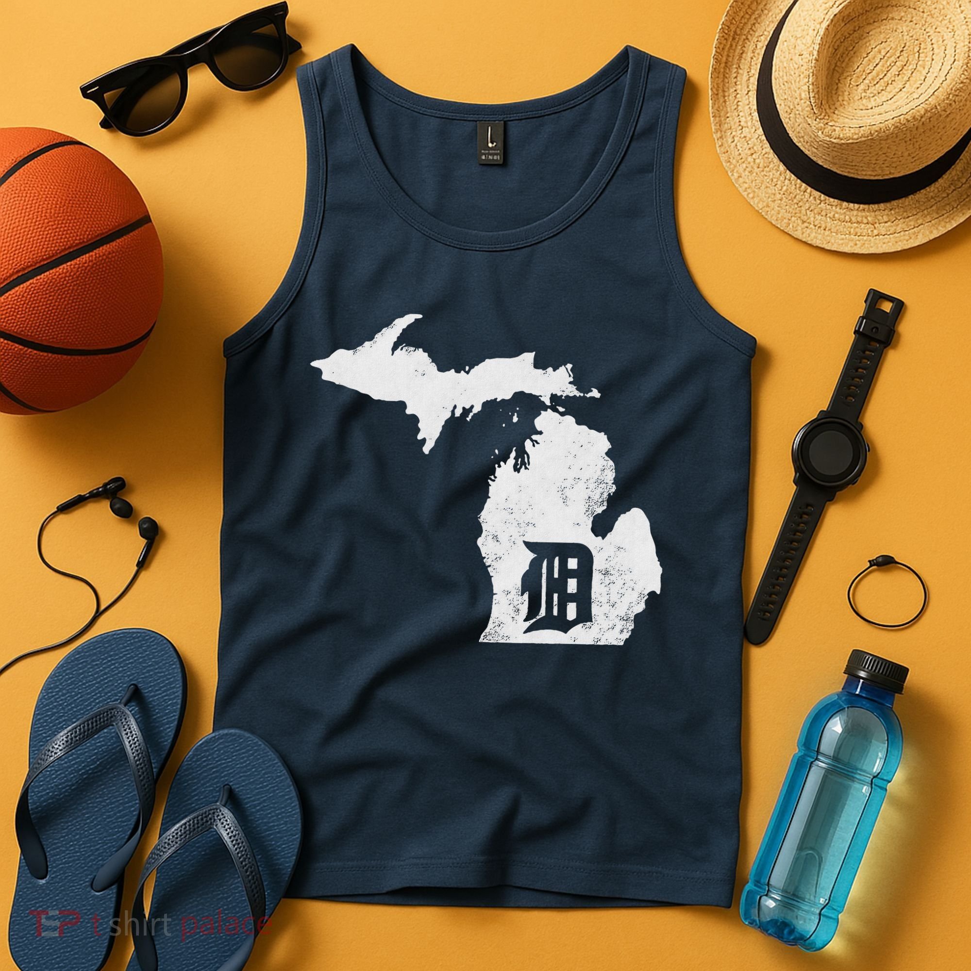 Detroit Michigan Motor City Midwest D Tank Top