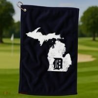 Detroit Michigan Motor City Midwest D Golf Towel thumb 1
