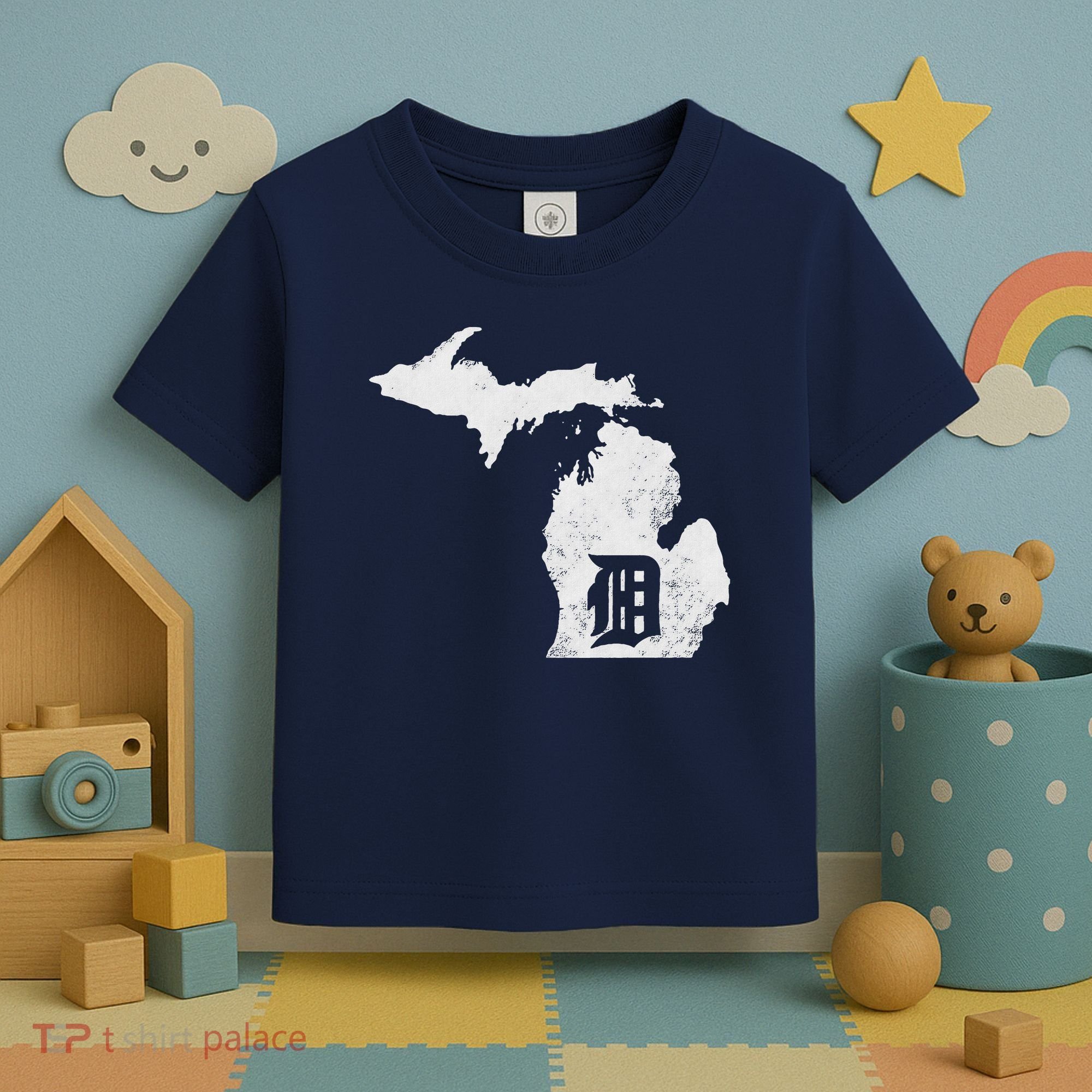 Detroit Michigan Motor City Midwest D Toddler T-Shirt