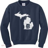 Detroit Michigan Motor City Midwest D Kids Sweatshirt thumb 0