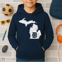Detroit Michigan Motor City Midwest D Kids Hoodie thumb 2