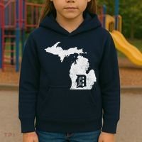 Detroit Michigan Motor City Midwest D Kids Hoodie thumb 3