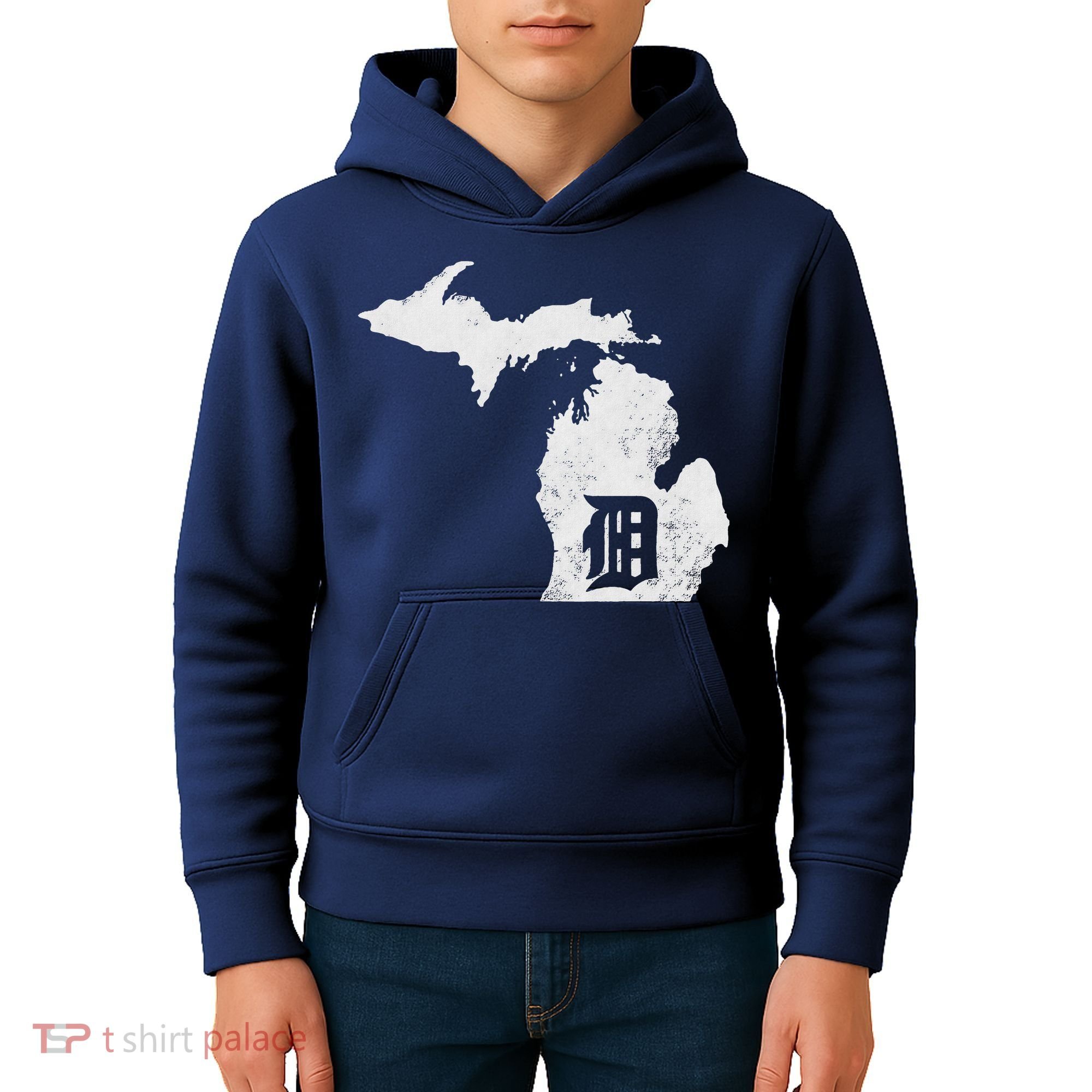 Detroit Michigan Motor City Midwest D Kids Hoodie