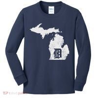 Detroit Michigan Motor City Midwest D Kids Long Sleeve Shirt thumb 0