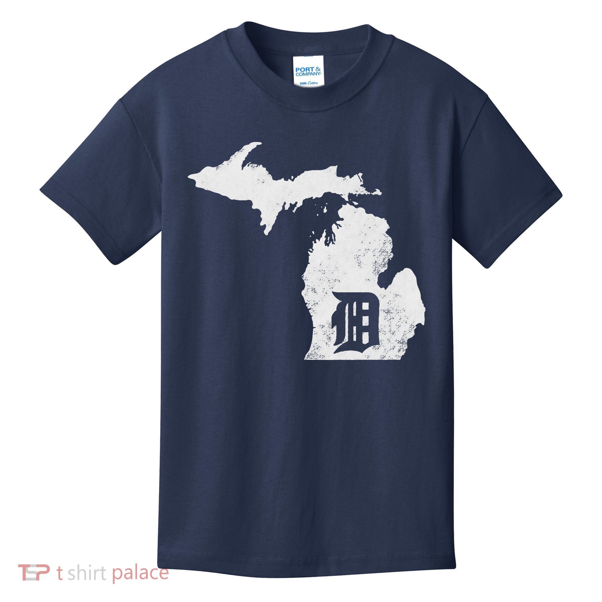 Detroit Michigan Motor City Midwest D Kids T-Shirt