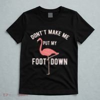 DonT Make Me Put My Foot Down Funny Flamingo T-Shirt thumb 5