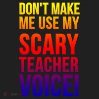 Don't Make Me Use My Scary Teacher Voice Meaningful Gift Funny Teaching Funny Gi Beanie thumb 2