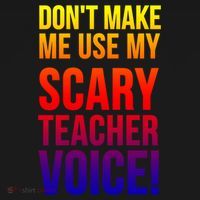 Don't Make Me Use My Scary Teacher Voice Meaningful Gift Funny Teaching Funny Gi Women's Hoodie thumb 2